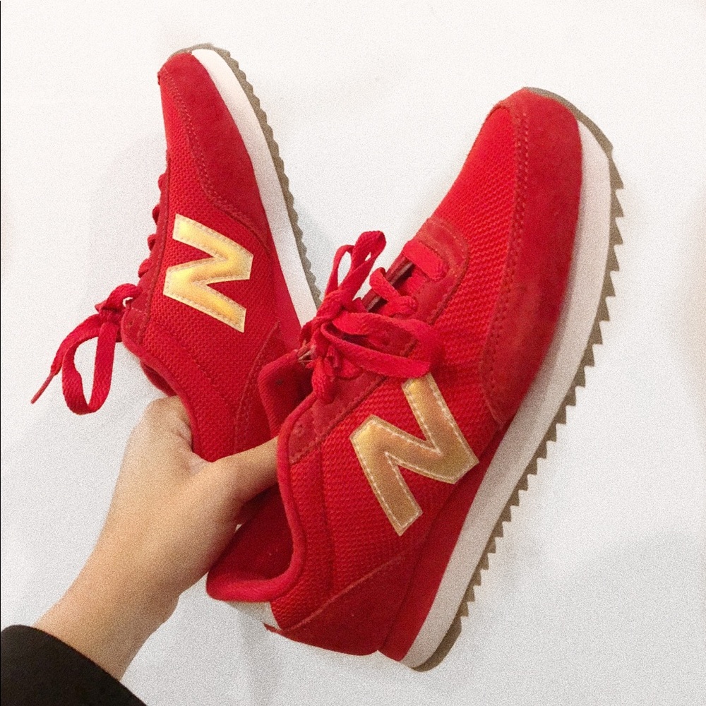 Red New balance 501s